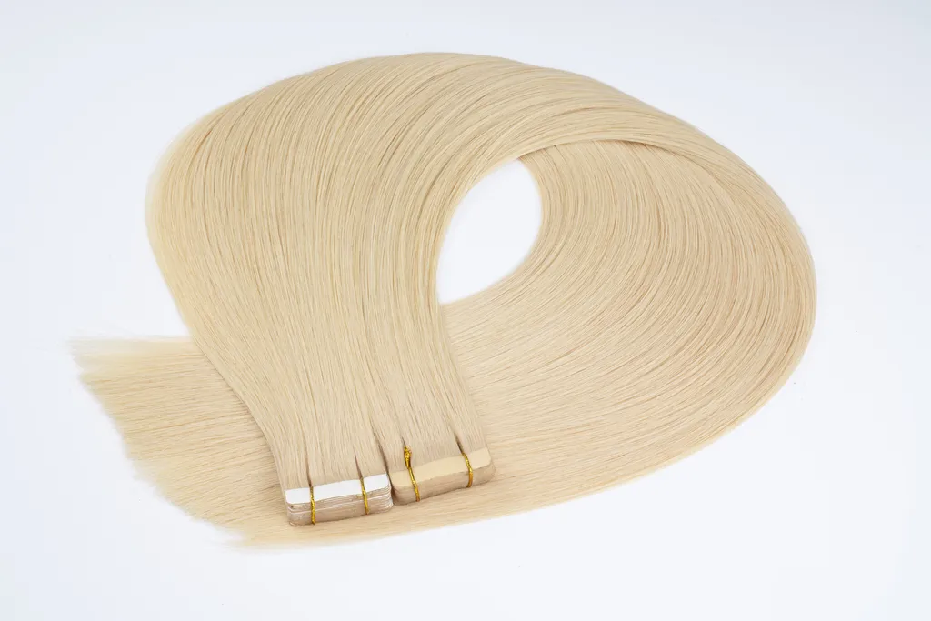 Tape-In Extensions White Tape 2