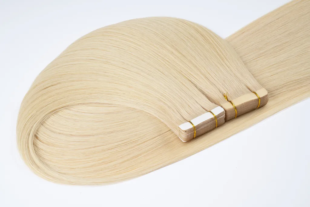 Tape-In Extensions White Tape 3