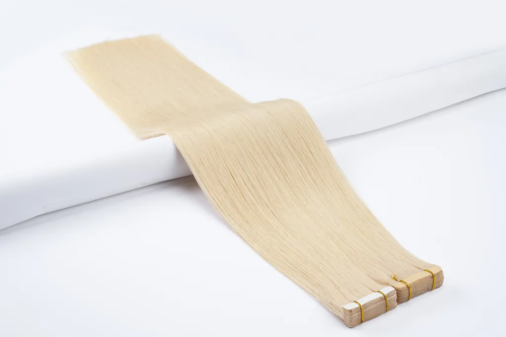 Tape-In Extensions White Tape 4